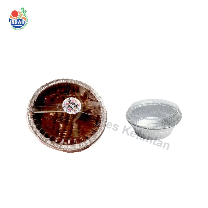 Aluminium Foil Tray Bulat dengan Penutup Jernih 3379-P (10pcs) — Indah Plastic Trading Kelantan