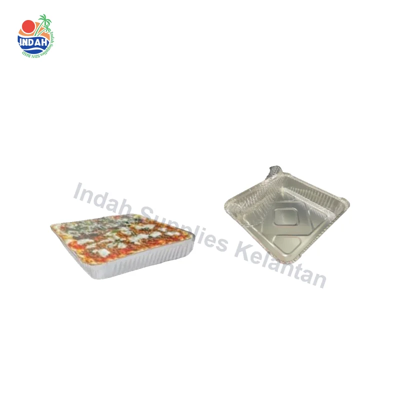 Aluminium Foil Tray with Clear Lid 11370-P 1500ml 5pcs Petak Square