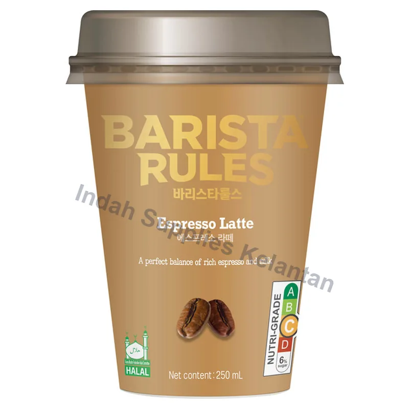Barista Rules Espresso Latte 250ml — Indah Plastic Trading Kelantan