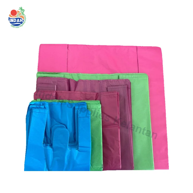 Beg Plastik Singlet Tebal Warna A3 580G Handle Bag T-Shirt