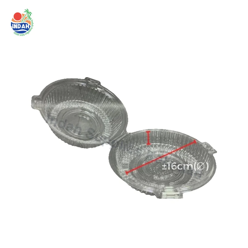 Bekas Kek Bulat 6" Plastik Jernih dengan Kunci 10pcs / 50pcs — Indah Plastic Trading Kelantan