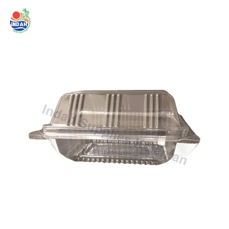 Bekas Kuih Plastik Disposable GO-152L Tray Dengan Kunci 50pcs