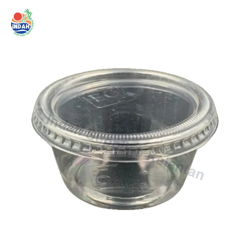 Bekas Sos 2oz PET EC622 + Penutup (100set) Kecil