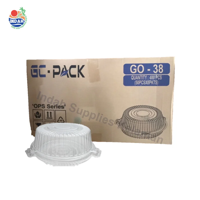 BENXON 6" Round Cake Tray with Lock / Clear Plastic Chiffon Cake Box (1 Katon) — Indah Plastic Trading Kelantan