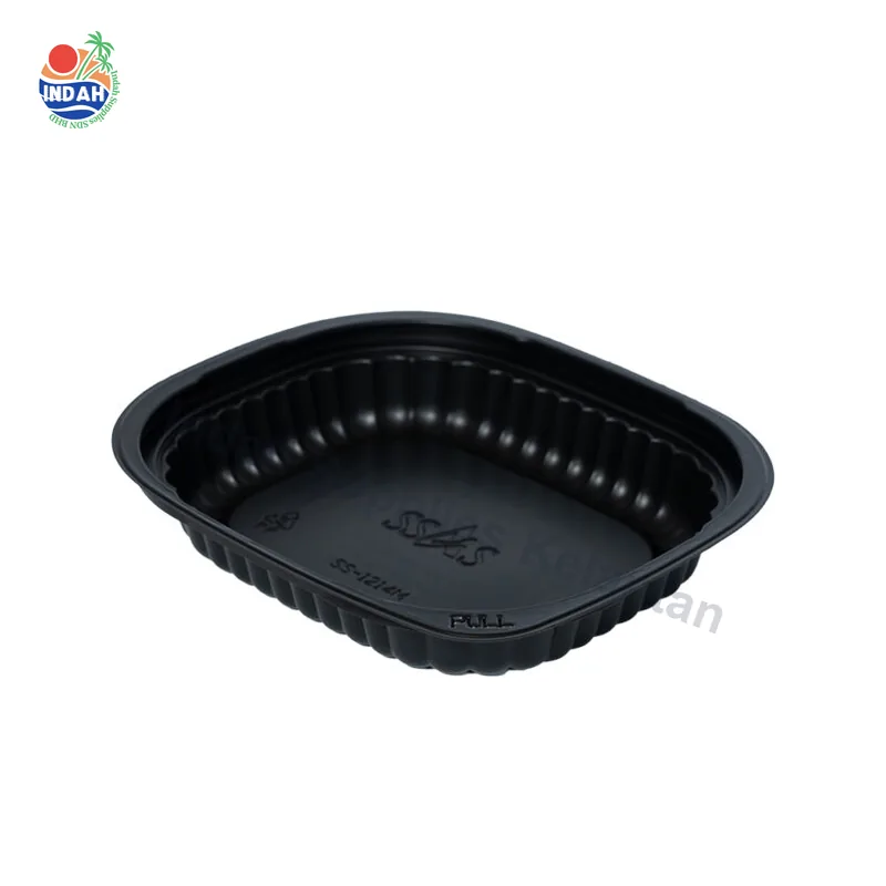 Bekas Makanan BENXON SS-1214M (hitam, penutup) — Indah Plastic Trading Kelantan