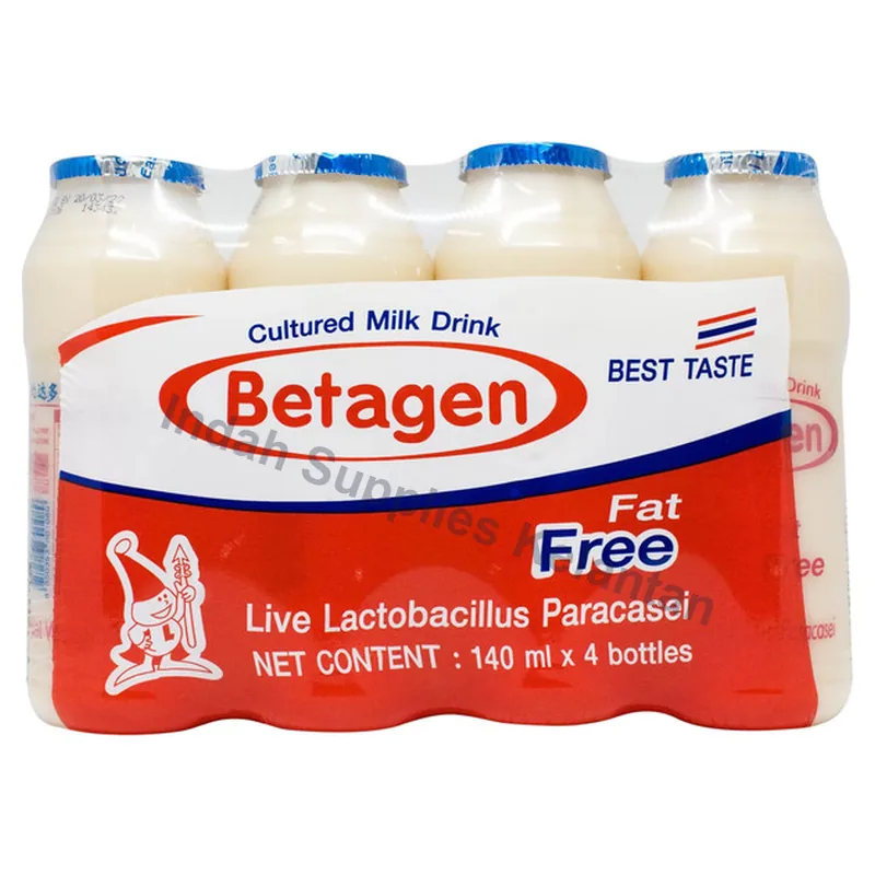 Betagen Susu Kultur Rendah Lemak (Merah) 140ml x 4's — Indah Plastic Trading Kelantan