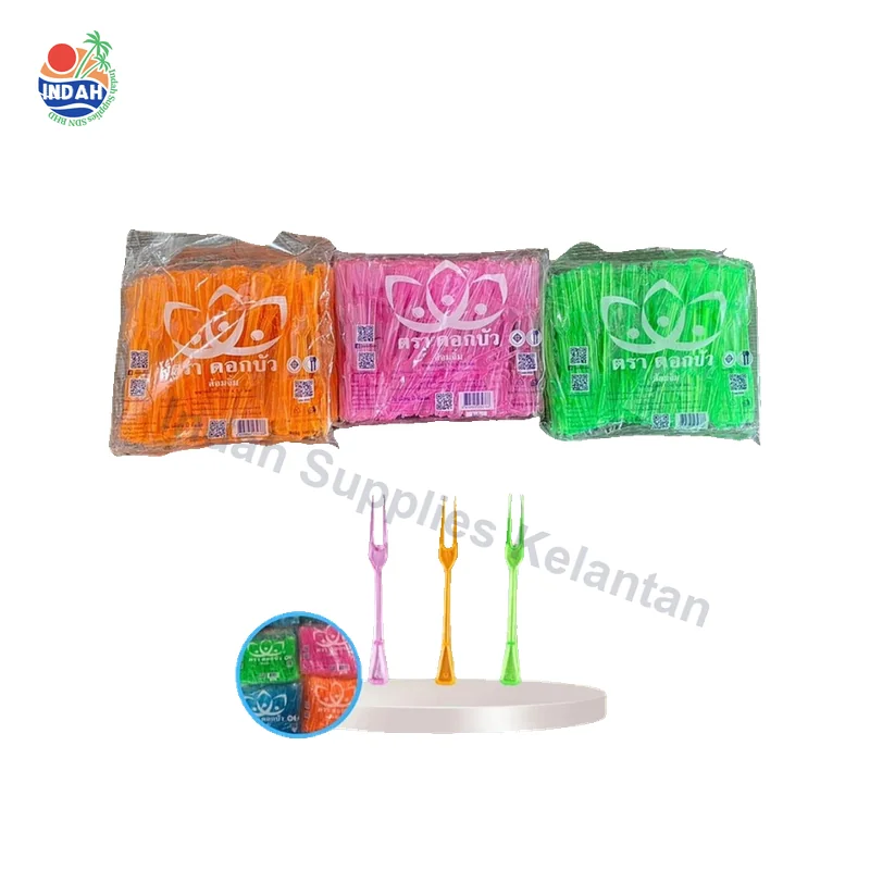 Cocktail Sticks Plastik Warna 9CM 100PCS — Indah Plastic Trading Kelantan