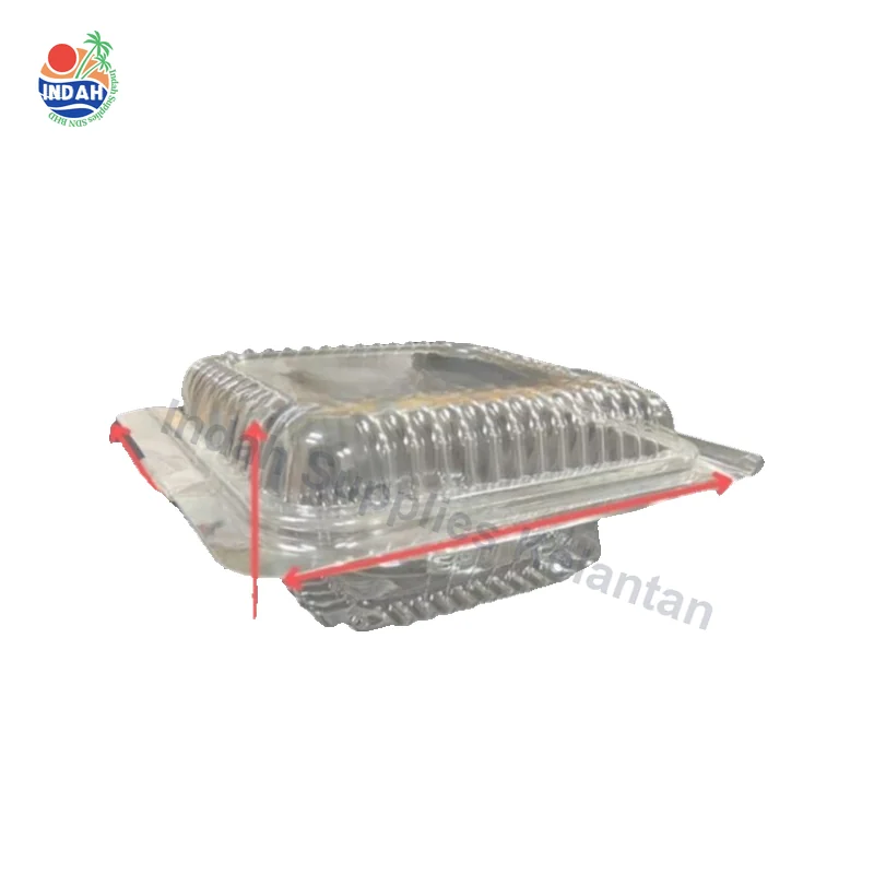 Dulang Plastik Lutsinar 100pcs OPS-H61 GO-61 TP45 Bekas Kuih Roti Bakeri — Indah Plastic Trading Kelantan