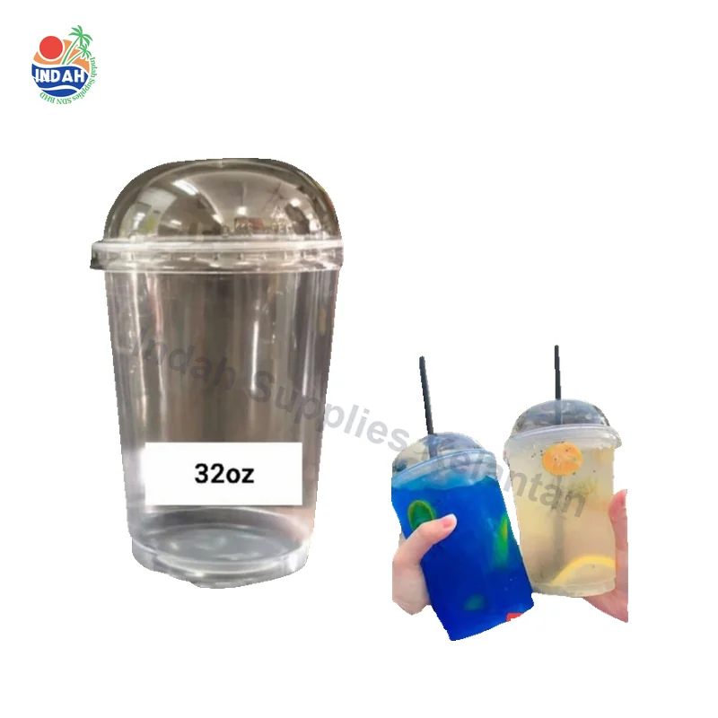 Giant Cup Dome Lid 24oz 32oz Boba Gelas Besar Ct700 Ct1000 — Indah Plastic Trading Kelantan