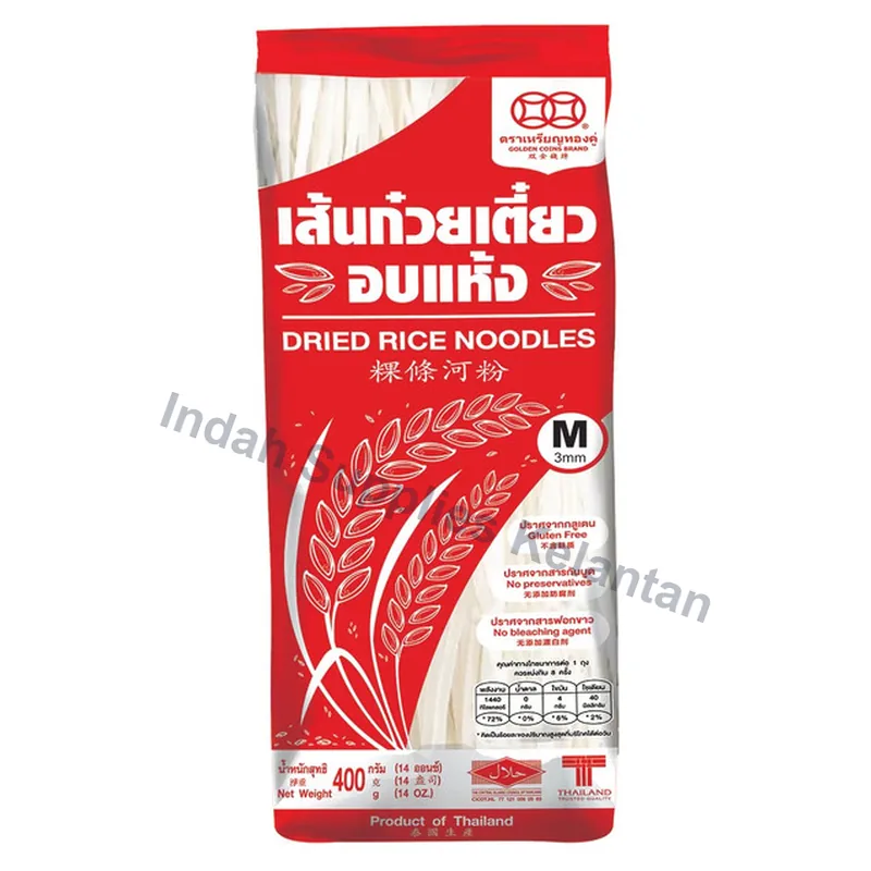 Gold Coin Mi Beras Kering (M) 400g — Indah Plastic Trading Kelantan