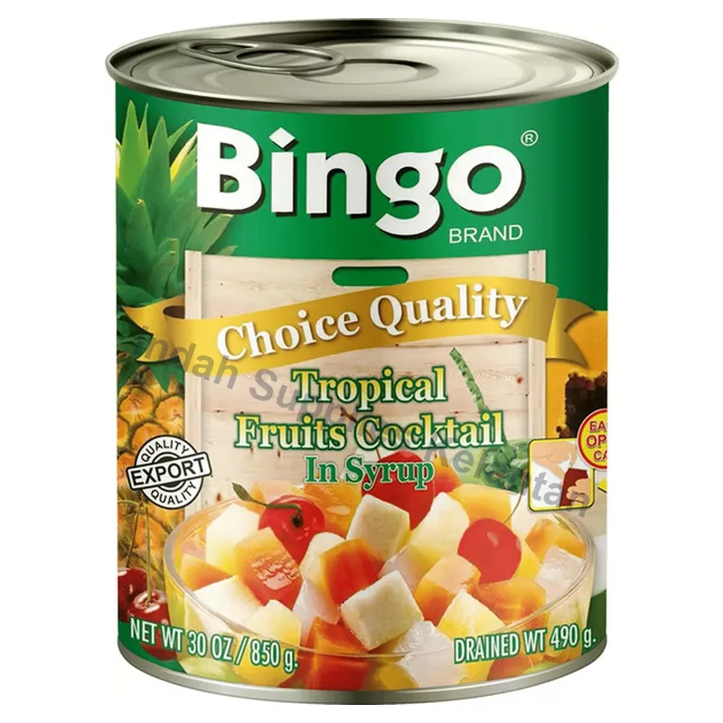 Koktel Buah Bingo Dalam Sirap Pekat (850g) — Indah Plastic Trading Kelantan