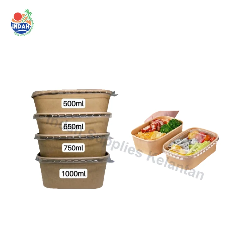 Kotak Nasi Kertas Rectangular 50pcs (Tudung Jual Asing) — Indah Plastic Trading Kelantan