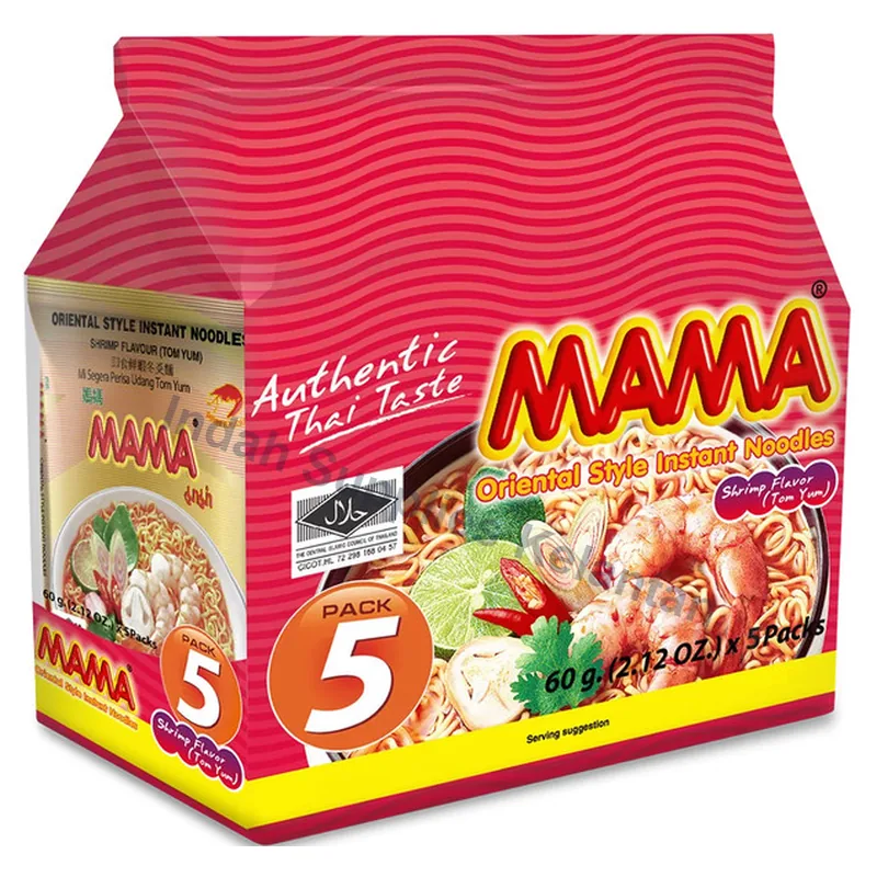 MAMA Mi Segera Perisa Tomyam 60g x 5's — Indah Plastic Trading Kelantan