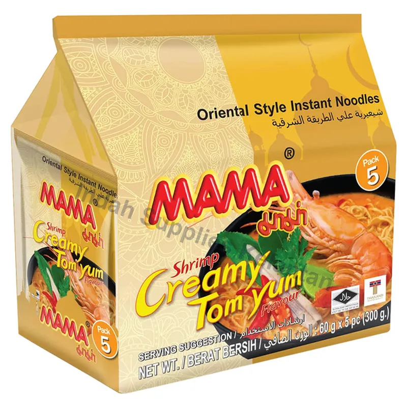 MAMA Mi Segera Tomyam Udang Berkrim 60g x 5's — Indah Plastic Trading Kelantan