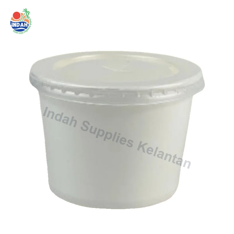Mangkuk Kertas Mini 8oz 260ML Plain 50PCS — Indah Plastic Trading Kelantan