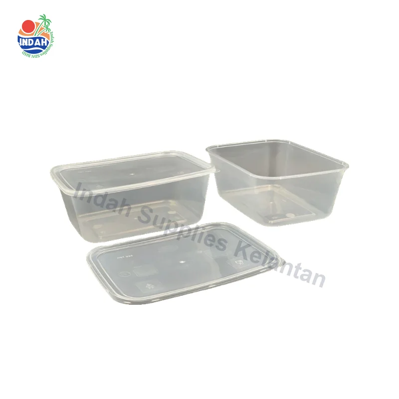 RT-1500S Plastik Bekas Makanan Disposable 1500ml Rectangular 5PCS — Indah Plastic Trading Kelantan