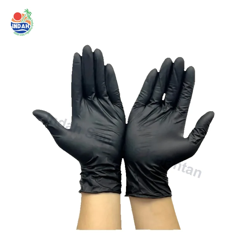 Sarung Tangan Getah Hitam Disposable 100pcs Saiz M dan L — Indah Plastic Trading Kelantan