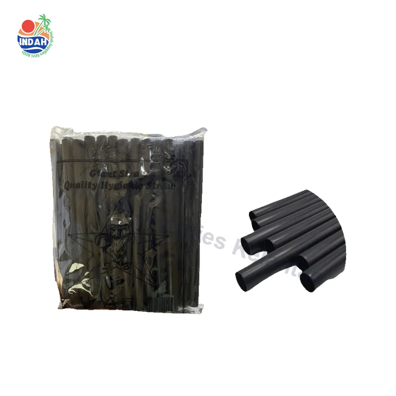Straw Hitam Besar 7 Inci 1 kg Pack — Indah Plastic Trading Kelantan