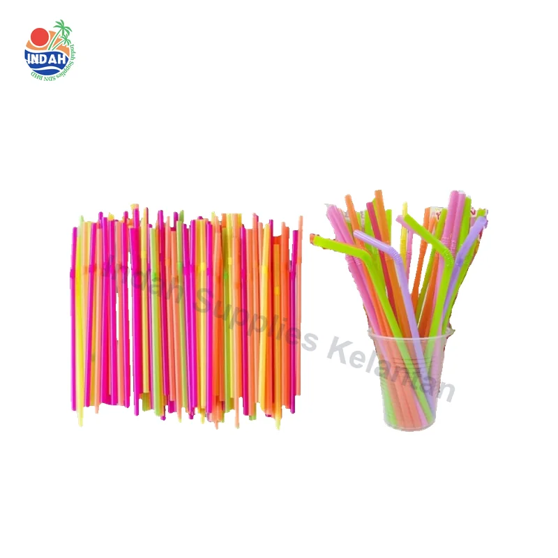 Straw Thai Fleksibel Warna Warni 1kg — Indah Plastic Trading Kelantan