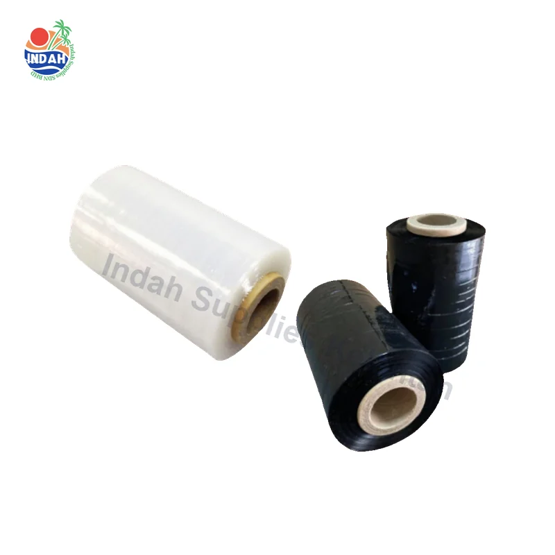 Stretch Film Baby Roll Clear & Black 100mm x 200G