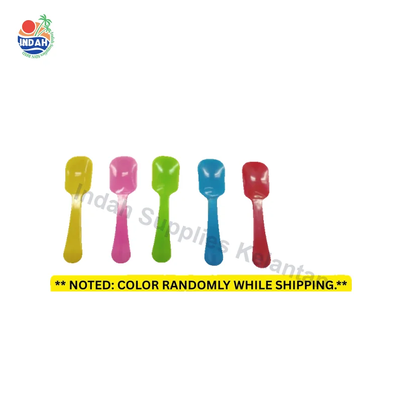 Sudu Plastik Mini 7cm - 100pcs — Indah Plastic Trading Kelantan