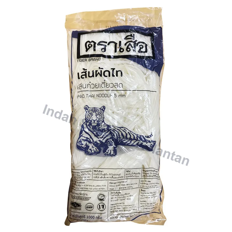 Tiger Brand Mi Lebar Segar (Biru) (Padthai) 1kg — Indah Plastic Trading Kelantan