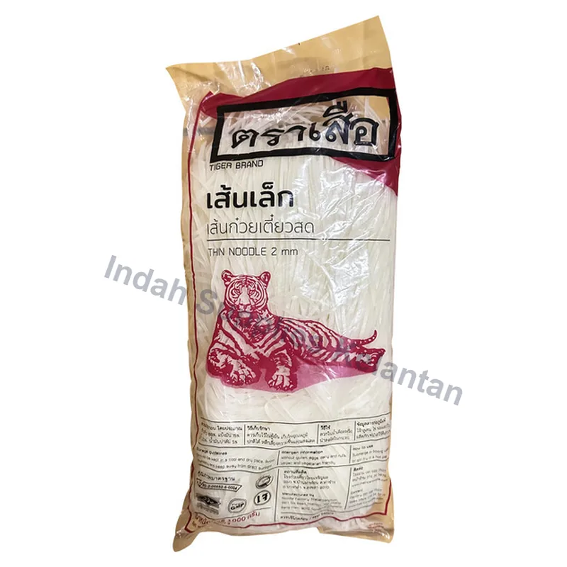 Tiger Brand Mi Lebar Segar (Merah) (Sen Lek) 1kg — Indah Plastic Trading Kelantan