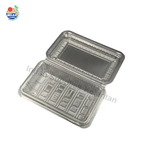Bekas Makanan Plastik Clear OPS-H2L GO-2L Tray Dengan Kunci 50pcs
