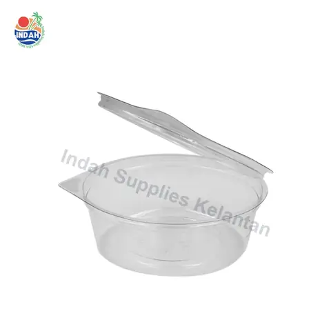 Mangkuk PET BENXON 66-24SMFL (24oz, lutsinar, penutup)