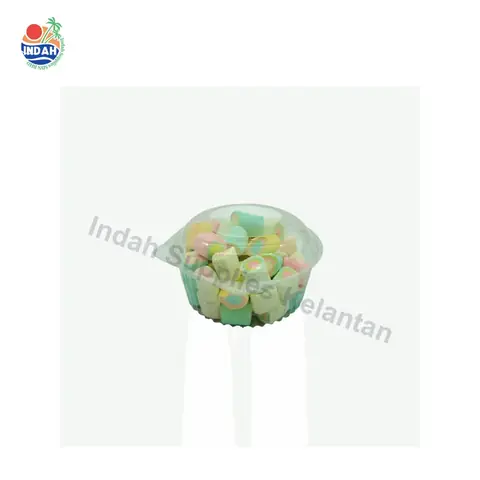 Mangkuk PET BENXON 66-32DL (32oz, lutsinar, penutup) — gambar 2