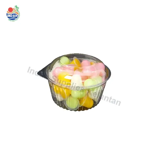 Mangkuk PET BENXON 66-48DL (48oz, lutsinar, penutup) — gambar 3