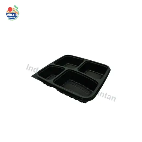 Kotak Makanan BENXON BTB-4C (4 petak, hitam)