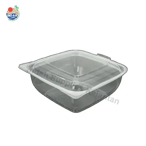 Mangkuk Buah & Sayur PET BENXON BX-Q1000 (1000ml, lutsinar, penutup)