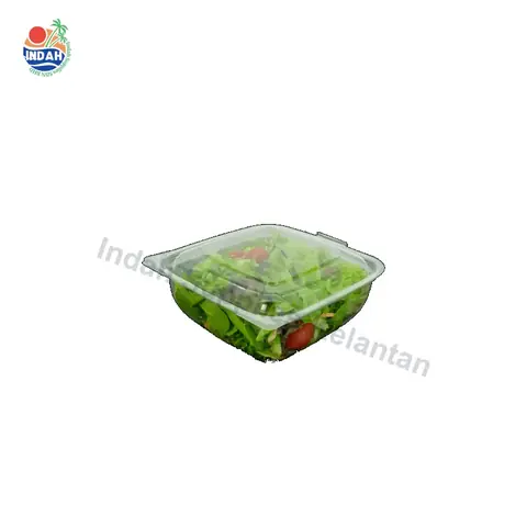 Mangkuk Buah & Sayur PET BENXON BX-Q1000 (1000ml, lutsinar, penutup) — gambar 3