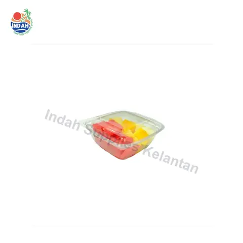 Mangkuk Buah & Sayur PET BENXON BX-Q250 (250ml, lutsinar, penutup) — gambar 2