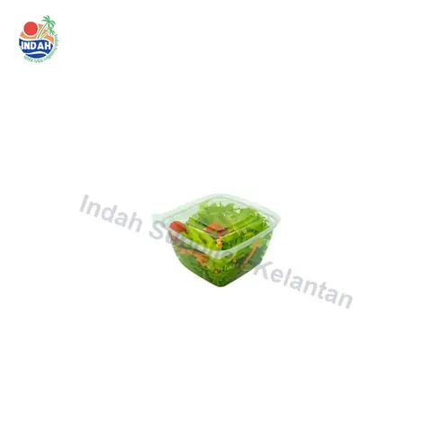 Mangkuk Buah & Sayur PET BENXON BX-Q450 (450ml, lutsinar, penutup) — gambar 2