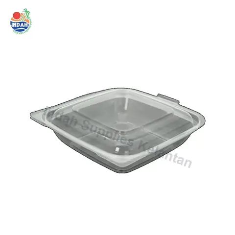 Mangkuk Buah & Sayur PET BENXON BX-Q500 (500ml, lutsinar, penutup)