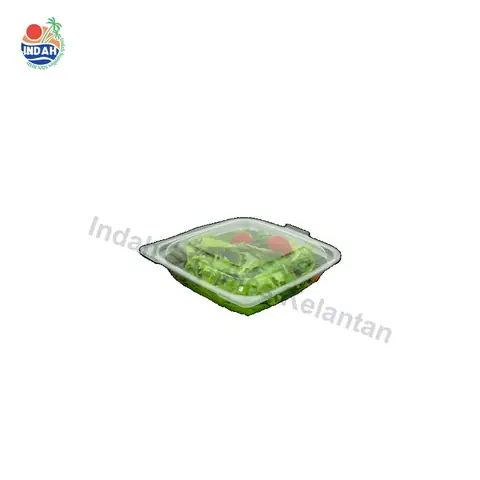 Mangkuk Buah & Sayur PET BENXON BX-Q500 (500ml, lutsinar, penutup) — gambar 3