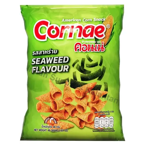 Cornae Snek Jagung Amerika Perisa Rumpai Laut 48g