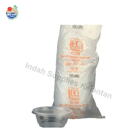 EC C10 10oz PP Round Container (50sets) 300ml Bekas Tau Fu Fa