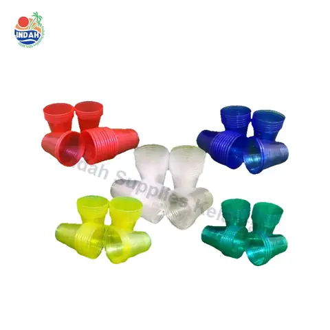 Gelas Kecil Plastik PP 7oz DC-7 (50pcs) Aiskrim Warna