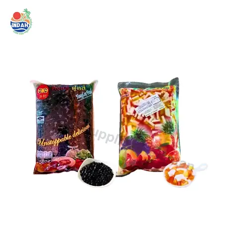 Topping Boba Jelly Rainbow 1KG Air Balang Thailand 3 Color Jelly Ball Halal